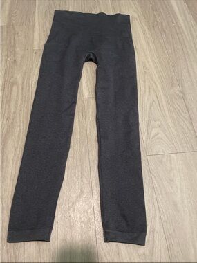 SPANX Charcoal Black High-Rise Stretch Leggings